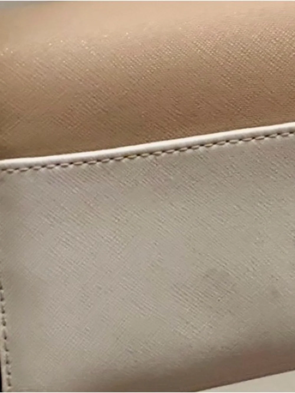 *KATE SPADE* Two-Tone Leather Chain Crossbody in Blush and Cream